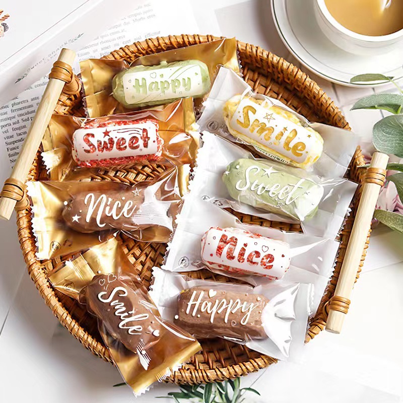 Milk cake packaging bag glutinous rice boat oat biscuit bag handmade cookie taifei nougat almond cake baking machine sealing bag