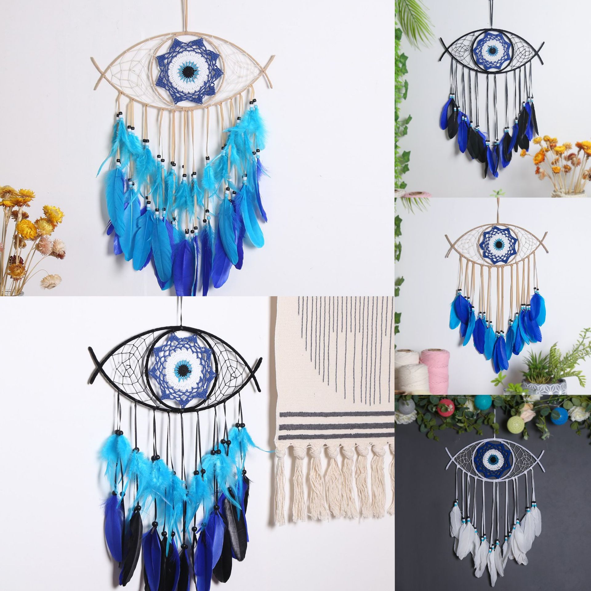 Picture of Devil's Eye dream catcher holiday gift home decoration wall hanging bedroom bedside wall decoration pendant dream catcher