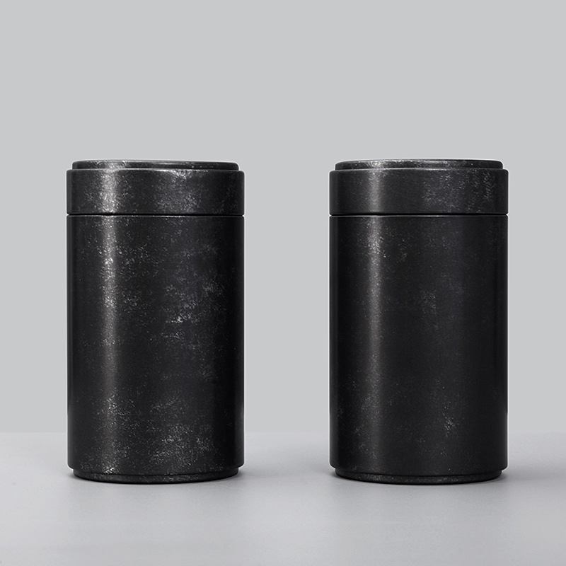 Antique round portable fine sand iron pot tea pot iron box tinplate food grade metal round pot in stock wholesale