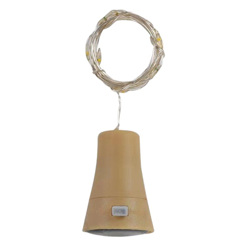 Quanzhou factory direct Amazon explosions led solar bottle stopper copper wire lamp string 1 meter 10 lamp wine bottle stopper lamp string