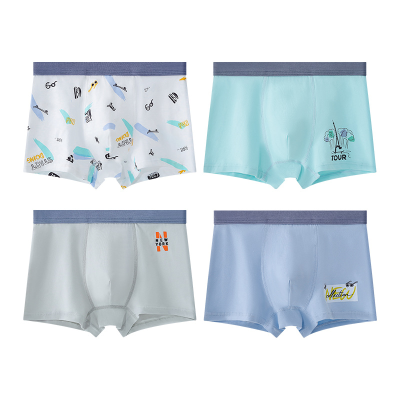 Picture of Teen Underwear Men's Pure Cotton Underwear Student Development Period Boys Junior High School Students Fat Children High School Students Big Children Shorts