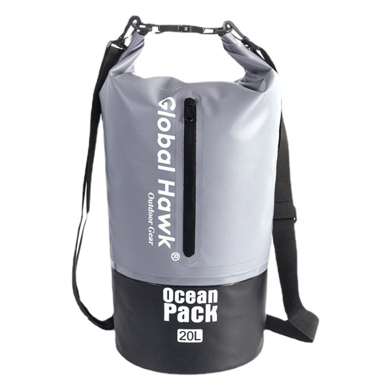 Amazon Specializes in Waterproof Bucket Bag Pvc Waterproof Bag Beach Rafting Swimming Bag Outdoor Backpack Durable