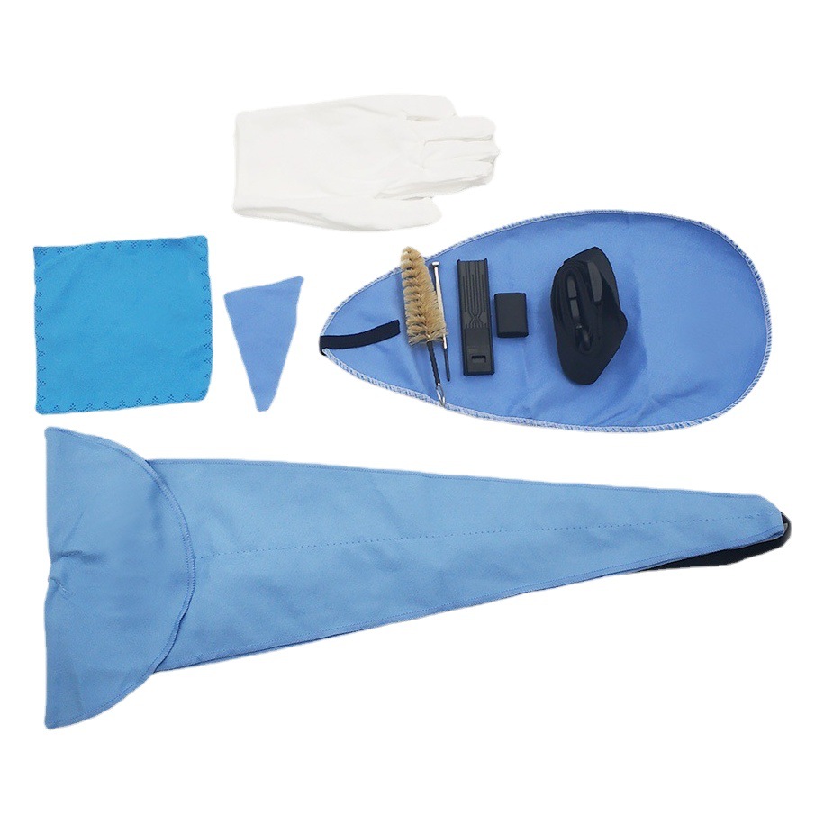Saxophone cleaning and maintenance suit 10-piece set wiping cloth oil brush strip cloth strap flute head brush musical instrument accessories