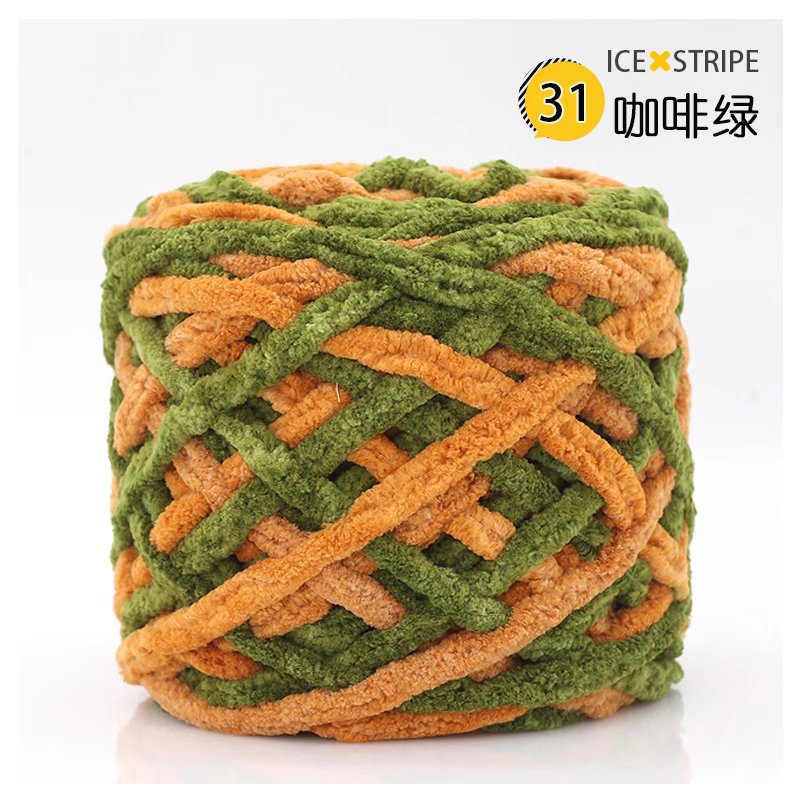 Picture of Ice Strip Thread Single Strand Thick Stick Needle Thread Knitting Blanket Slipper Thread Scarf Hat Scarf Thread Manufacturer Wholesale Worsted