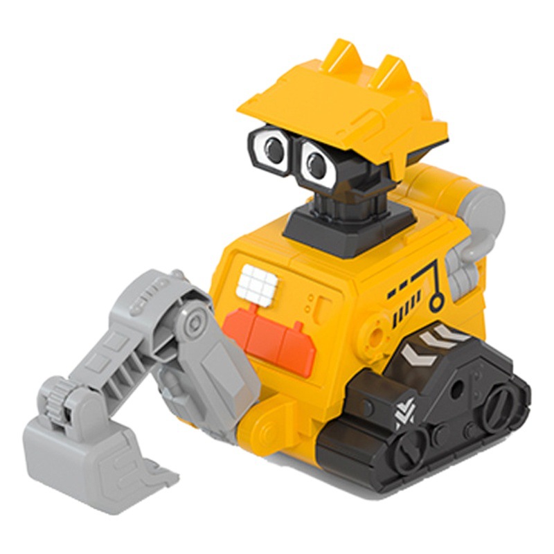 Cross-Border Hot-Selling Kidsren's Large Space Press Pull-Back Engineering Vehicle Inertia Robot Excavator Street Stall Toy