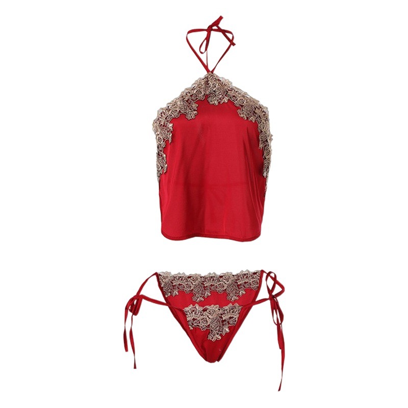 Lin Linting Sexy Belly Sexy Lingerie Women's Hot Temptation-Free Suit Pajamas Bed Uniform 1619