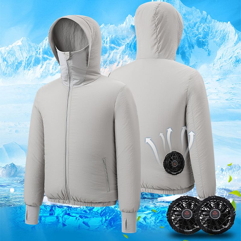 Fan Sun Protection Clothing for Men and Women in Summer High Temperature Outdoor Heatstroke Prevention Cooling Refrigeration Air Conditioning Clothing Sun Protection Jacket Light Jacket