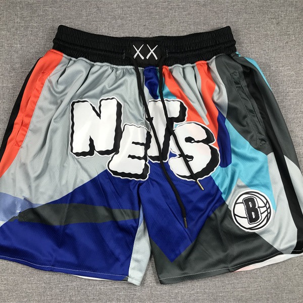 Pocket pants 24 nets gray city edition net gray city version basketball pants