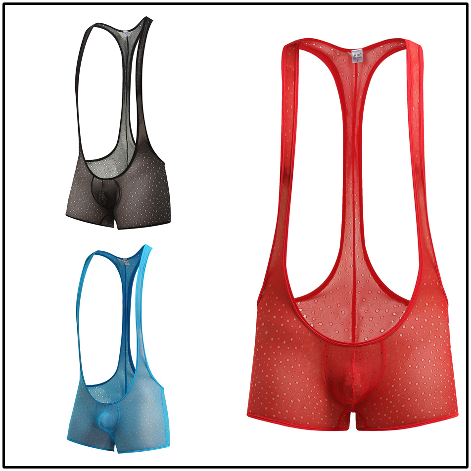 New Foreign Trade Cross-border Men's Underwear All-in-one Vest Wrestling Clothing Breathable and Comfortable Boxer 2001