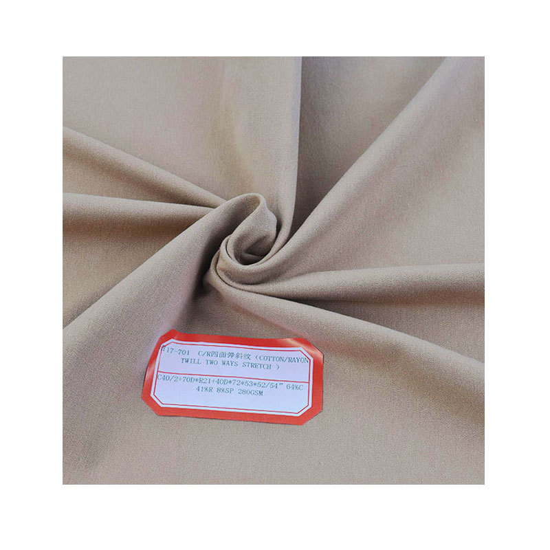 Cotton Viscose Elastic Twill 310GSM Casual Sports Pants Fashion Korean Style Wide Leg Casual Pants Fabric