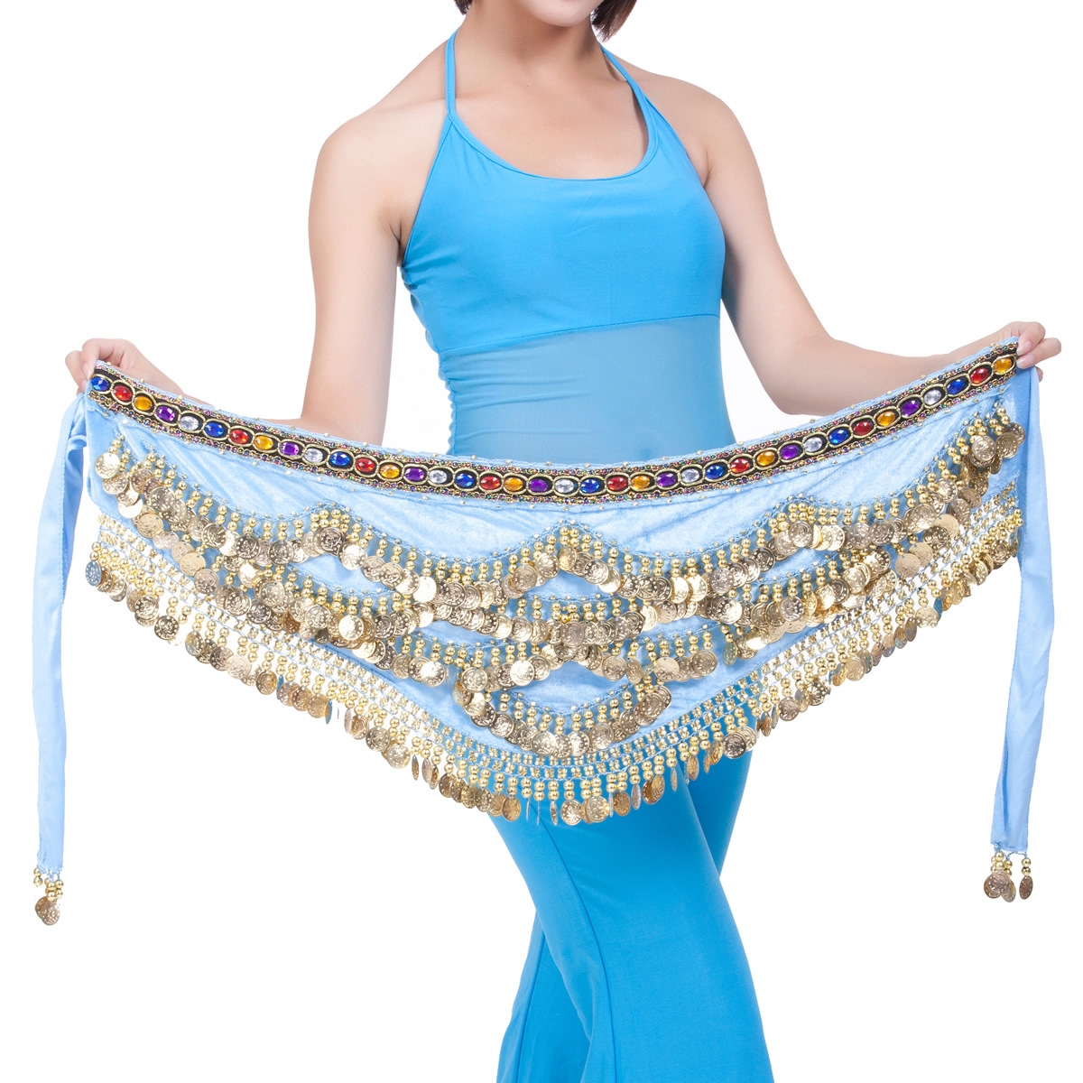 Picture of 328 Currency Belly Dance Waist Chain Belly Dance Belt Waist Chain Handmade Sequin Waist Decoration Egyptian Oriental Dance Waist Chain