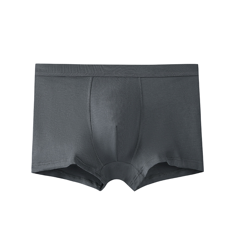 Picture of Modal Men's Underwear Boxer Briefs Summer Solid Color Thin Breathable Large Size Modal Boys' Boxer Briefs