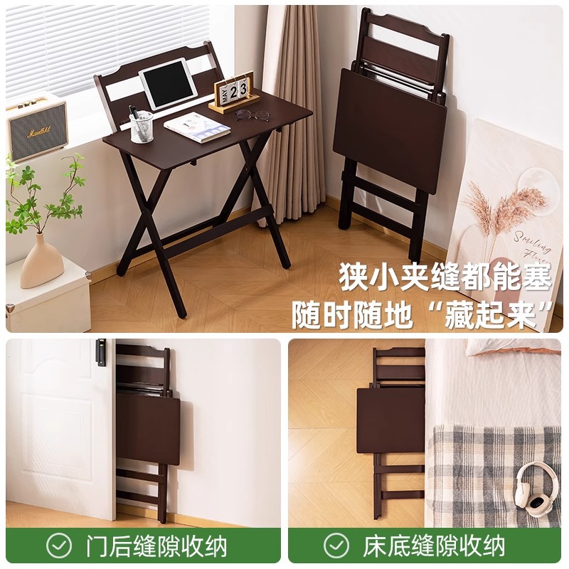 Picture of Folding Children's Desk Study Table Computer Table Student Home Writing Desk Homework Special Table Bedside Small Table