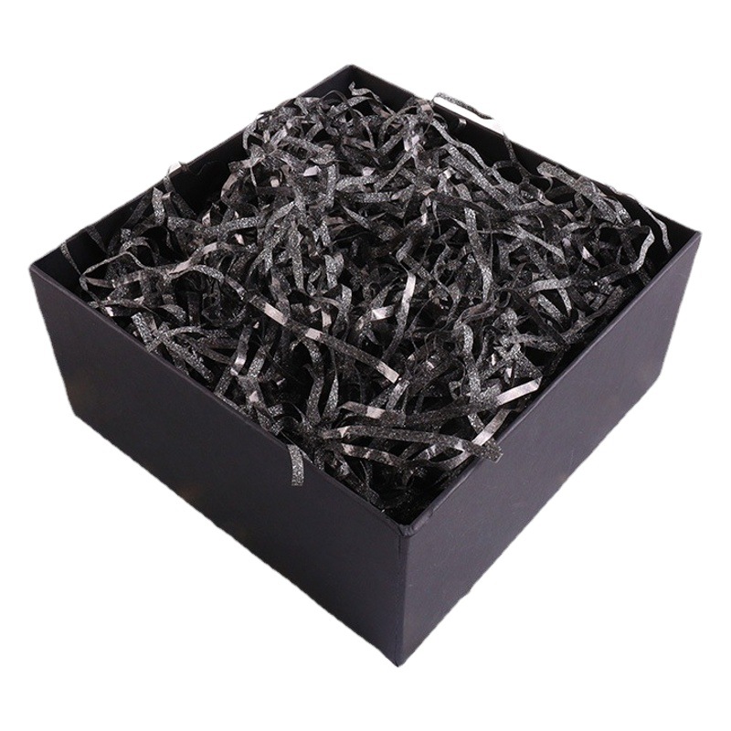 A large number of in stock color raffia gift box candy box filler shredded paper silk packing box decoration multi-color raffia paper