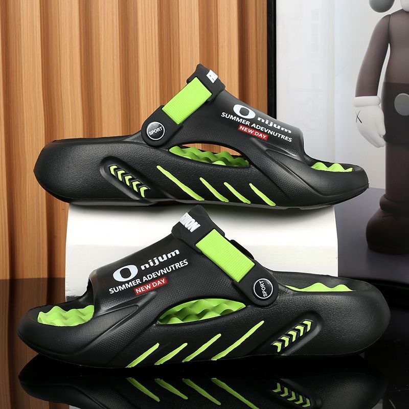 Thick-Soled Outer Wear Two-Color Sandals, Men's Sandals, Men's Clogs, Men's Eva Slippers, Flip-Flops, Outdoor Beach Shoes