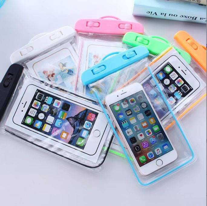 Mobile phone waterproof bag transparent luminous waterproof cover swimming drifting water splashing festival touch universal 100 LOGO