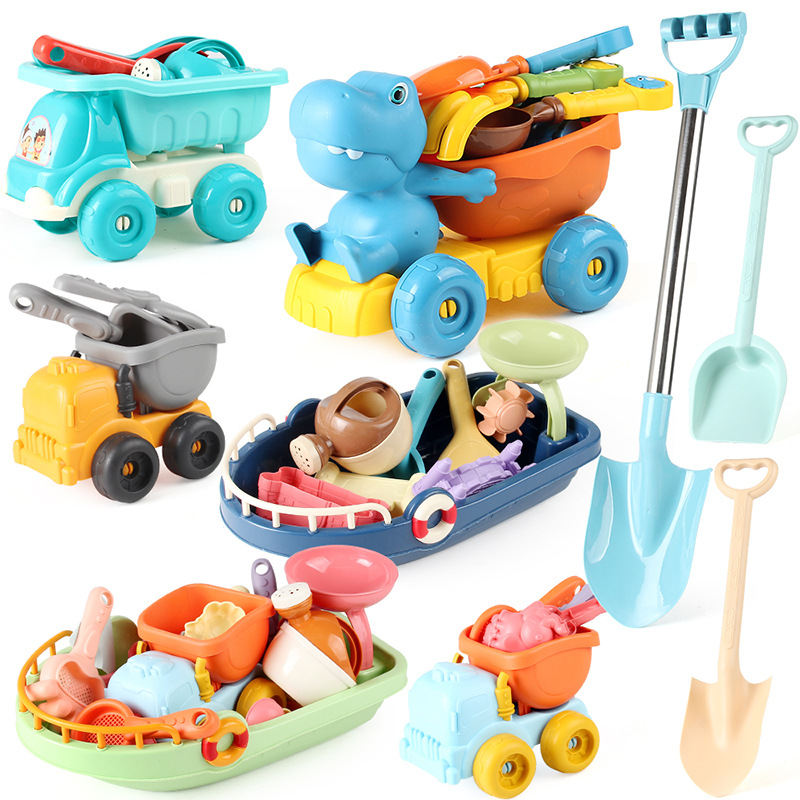 Picture of Children's Summer Beach Toy Sand Digging Shovel Beach Castle Hourglass Beach Toy Full Set Sand Digging Water Toy