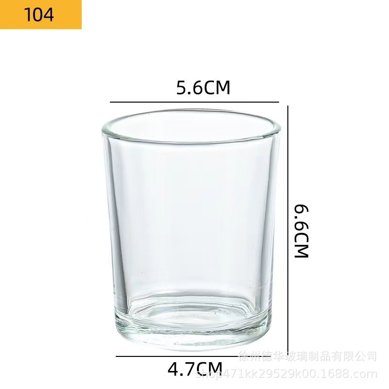 Picture of Transparent candle cup glass jar bedroom romantic Candlestick cup color frosted glass container aromatherapy empty cup with lid