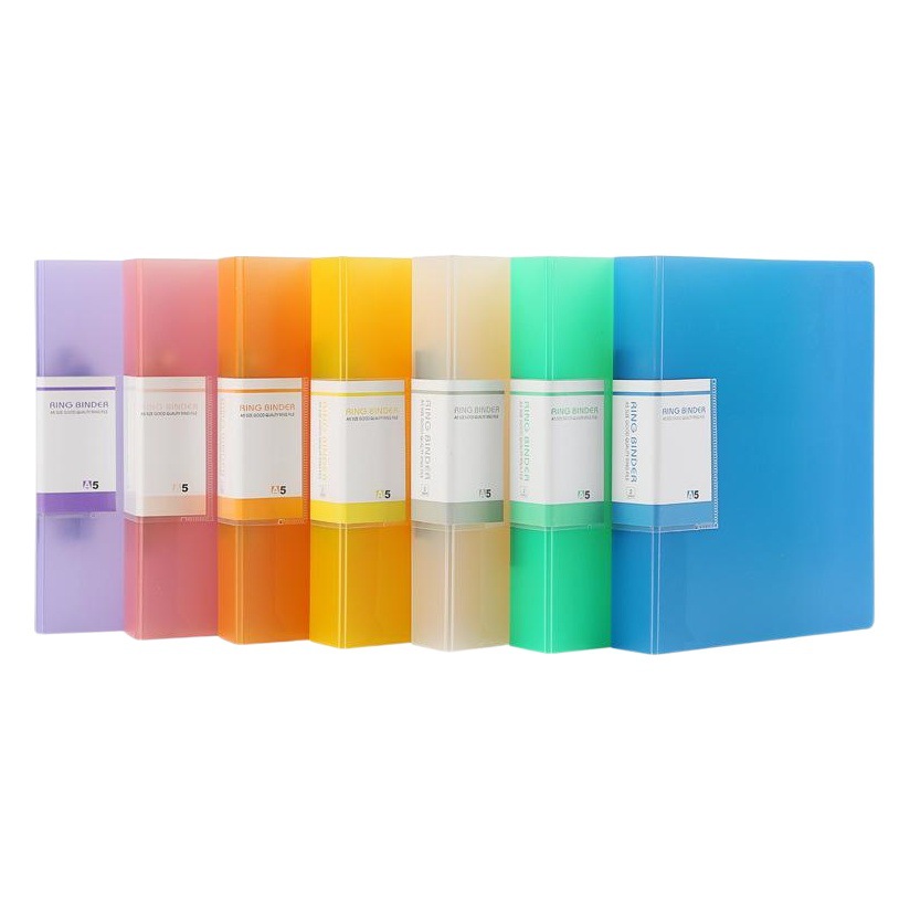 a5 Binder 2 Holes Folder Transparent Thickened Plastic Large Capacity Office Receipt Storage Holder Bills Holder Wholesale