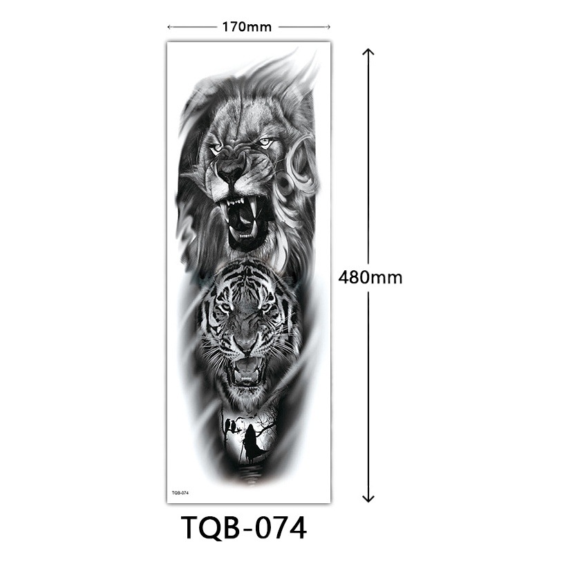 Cross-Border full arm tattoo sticker full ARM big picture tattoo sticker flower arm tattoo sticker tattoo
