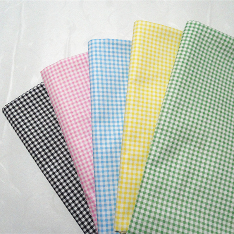 Cotton cotton twill printing kindergarten cartoon fabric bedding baby fabric wholesale six-color plaid series