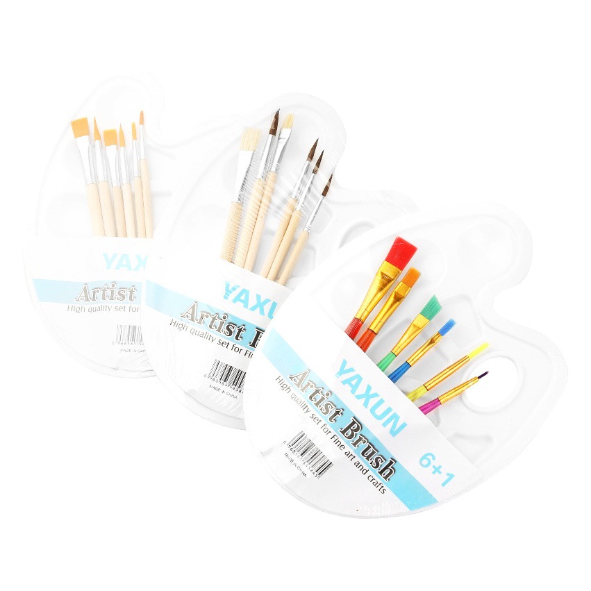Children's brush palette Set 6 gouache watercolor art brush nylon painting graffiti painting brush wholesale