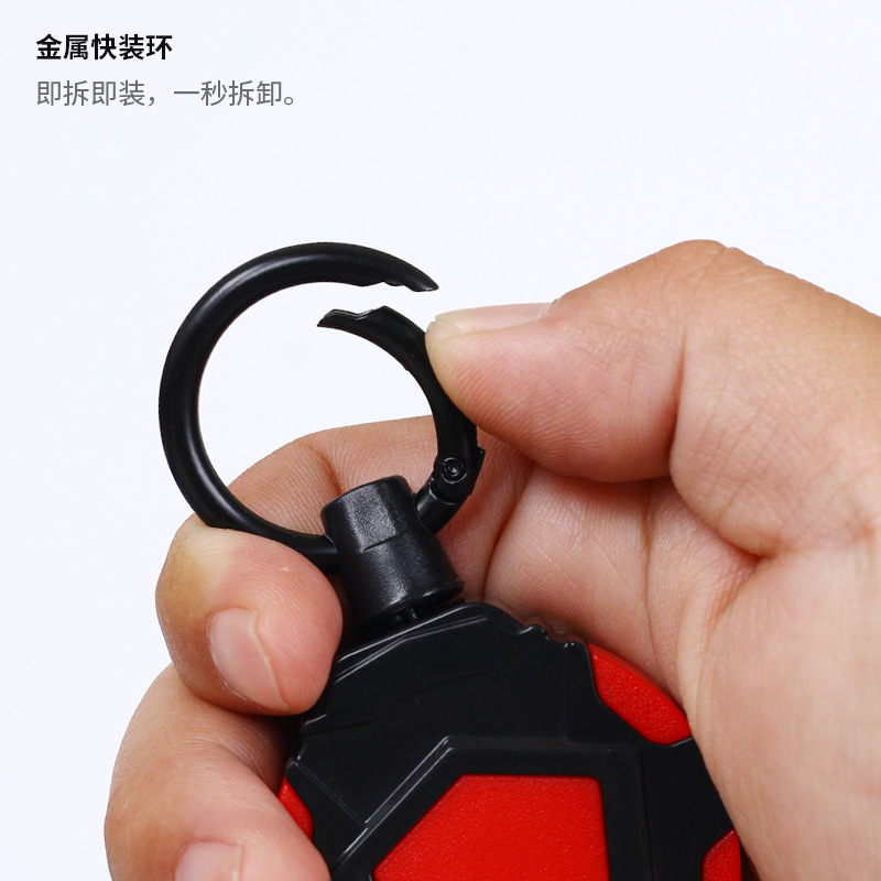 Picture of Autumn Rain Easy Pull Telescopic Buckle Wire Rope High Rebound Telescopic Keychain Hanging Ring Anti-lost Anti-theft Buckle Metal Quick Loading Ring