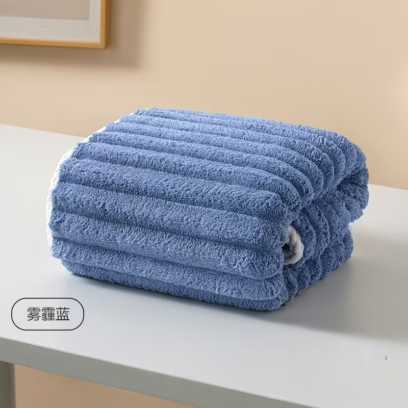 Picture of Yunduo Coral Velvet Bath Towel and Shower Cap for Women's Household Water-Absorbent, Quick-Drying, Non-Shedding, Thickeneded Bath Towel, Bath Towel and Hair Drying Cap
