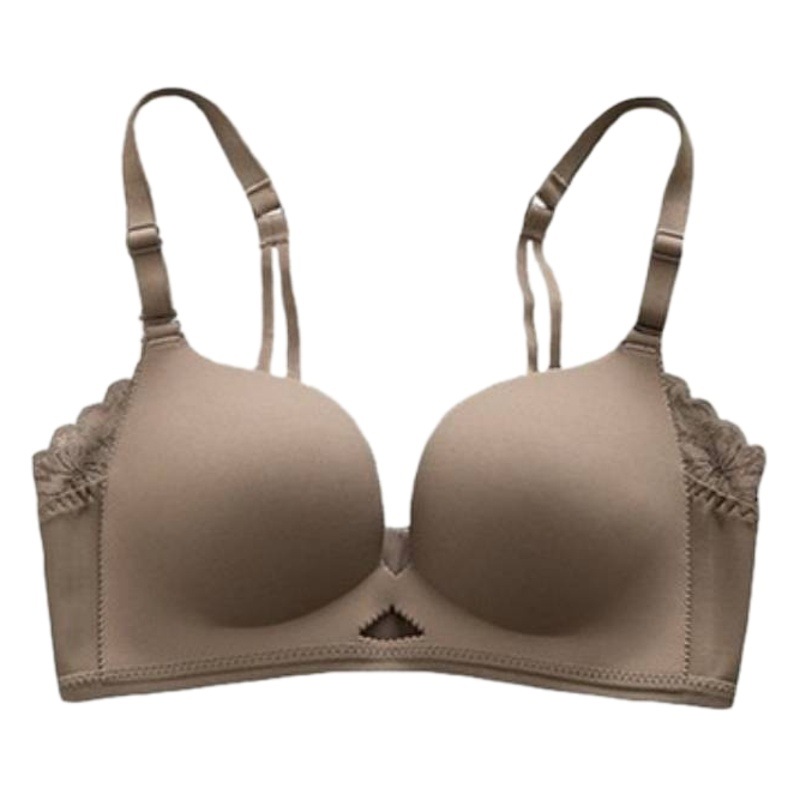 Small Chest Push-up Sexual Back Underwear Women's Soft and Comfortable Top-up Bra without Steel Ring Front Button Push-up Bra