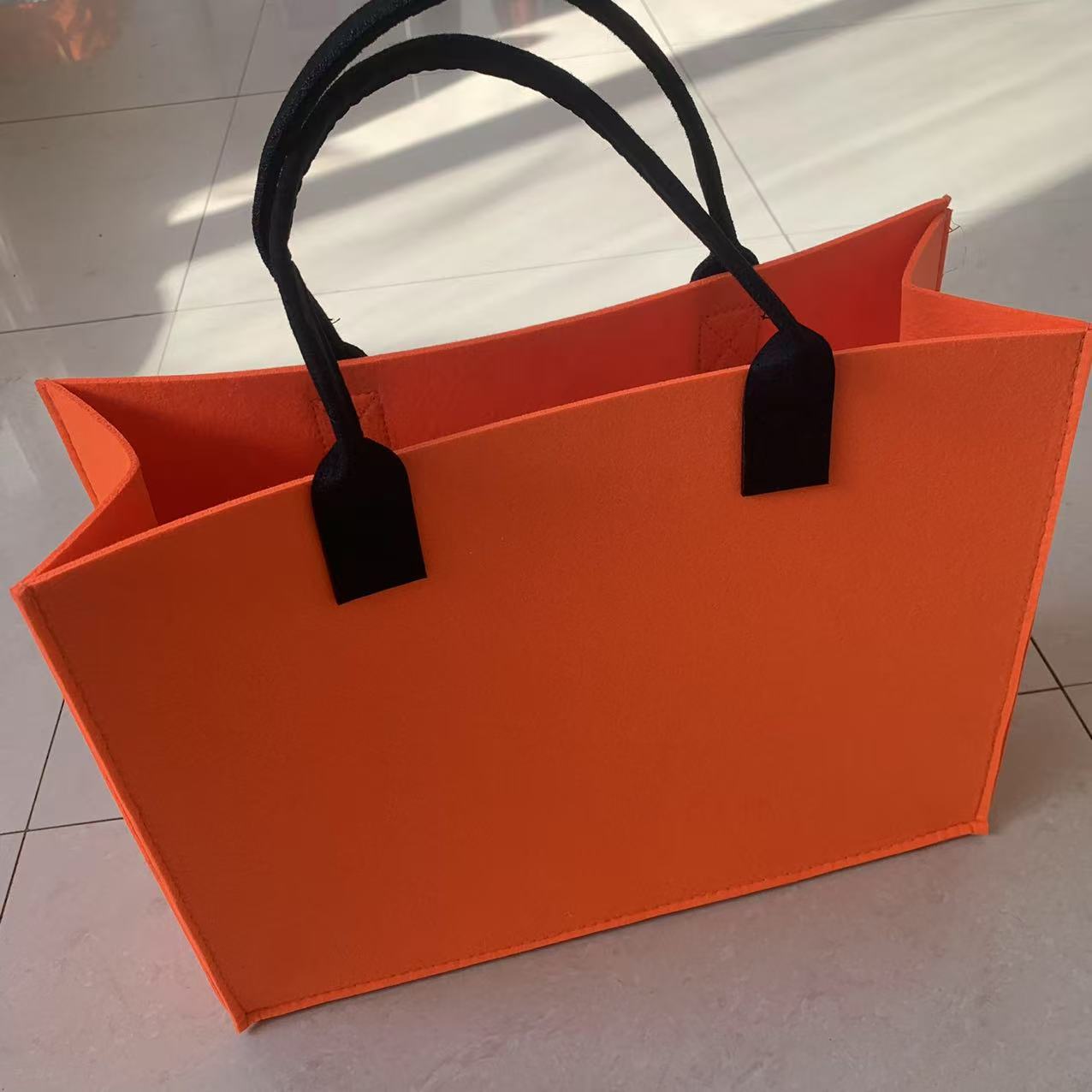 Customizable Color Handbag with Logo, Company Gift Bag, Shoulder Bag, Multifunctional Handmade Shopping Portable Felt Craft