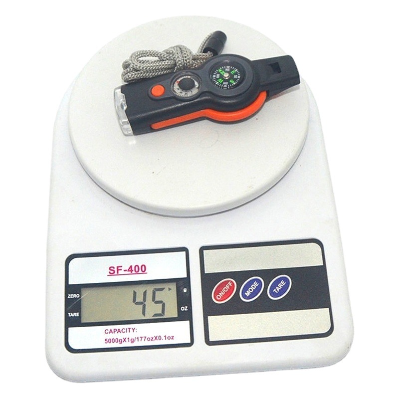 Cross-border Direct Supply Thermometer Mirror 7-in -1 Multifunctional Whistle Outdoor Survival Whistle 7-in -1 Whistle