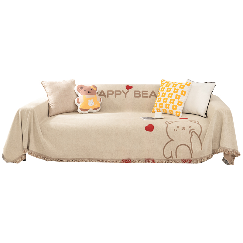 Picture of ins style chenille lazy sofa cover cloth Four Seasons universal sofa towel all-inclusive multifunctional cover sofa cushion