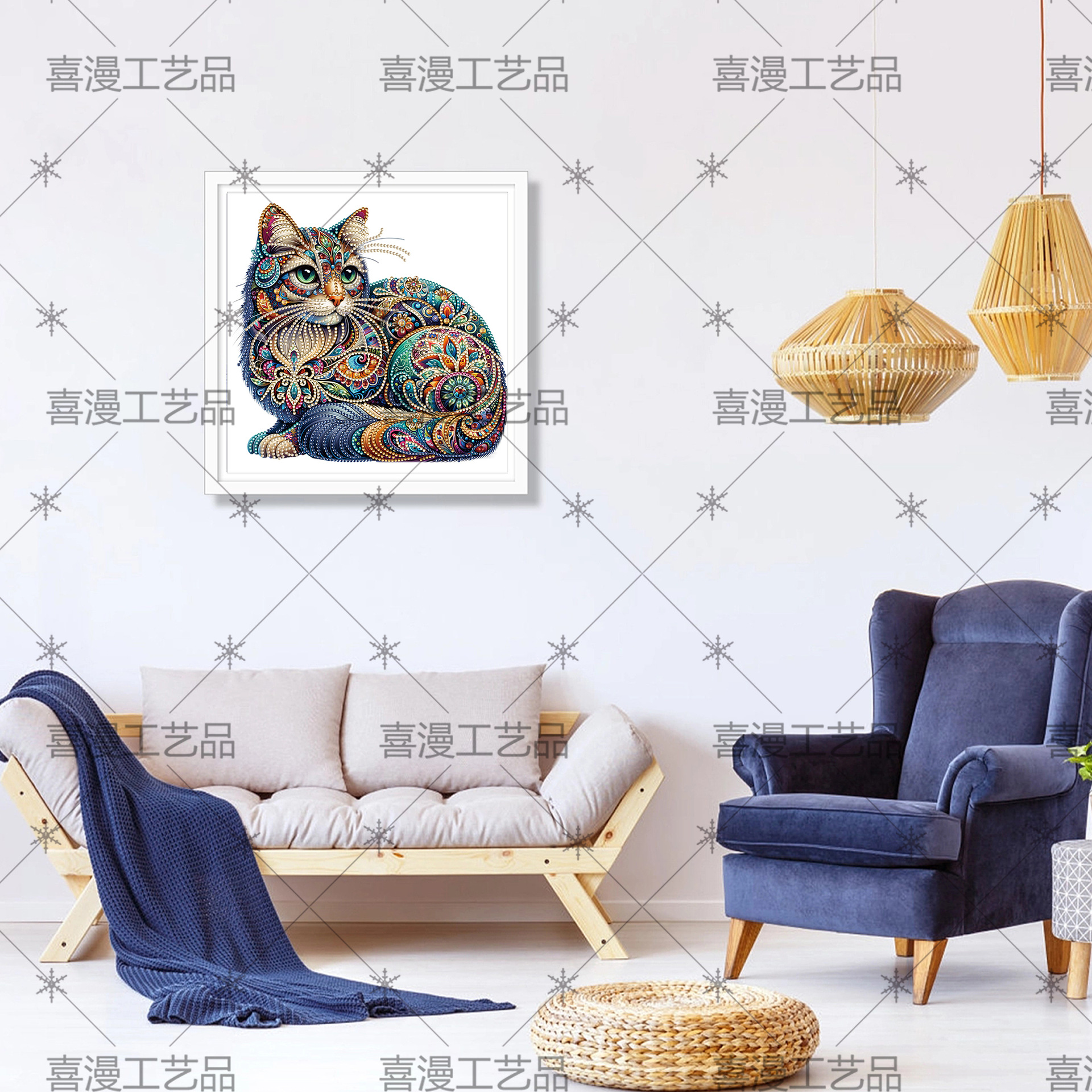 5D diamond painting DIY cat shaped diamond full diamond round diamond AB foreign trade refinement new manufacturers wholesale