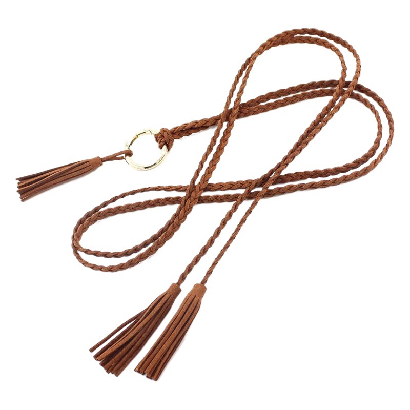 Hand-woven ring waist chain ladies belt women's national wind knotted waist rope decoration two sizes a generation of hair