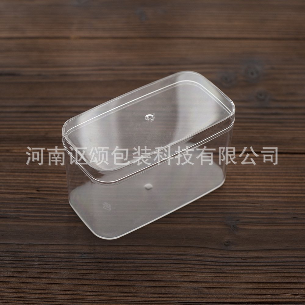 Lasagna Cake Box Candy Mousse Box Plastic Transparent Small Box Rectangular Cookie Packaging Box Display Box