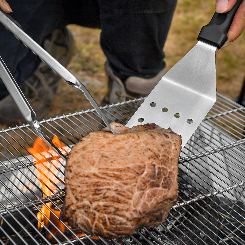 Picture of bbq stainless steel barbecue tool set 12 piece ketchup bottle roasting tool set iron plate barbecue utensils