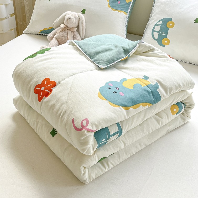 Picture of Class A Maternal and Infant Grade Summer Quilt Lace Summer Cool Quilt Summer Air-conditioning Quilt Double Washed Cotton Quilt Core Children's Thin Quilt Ins