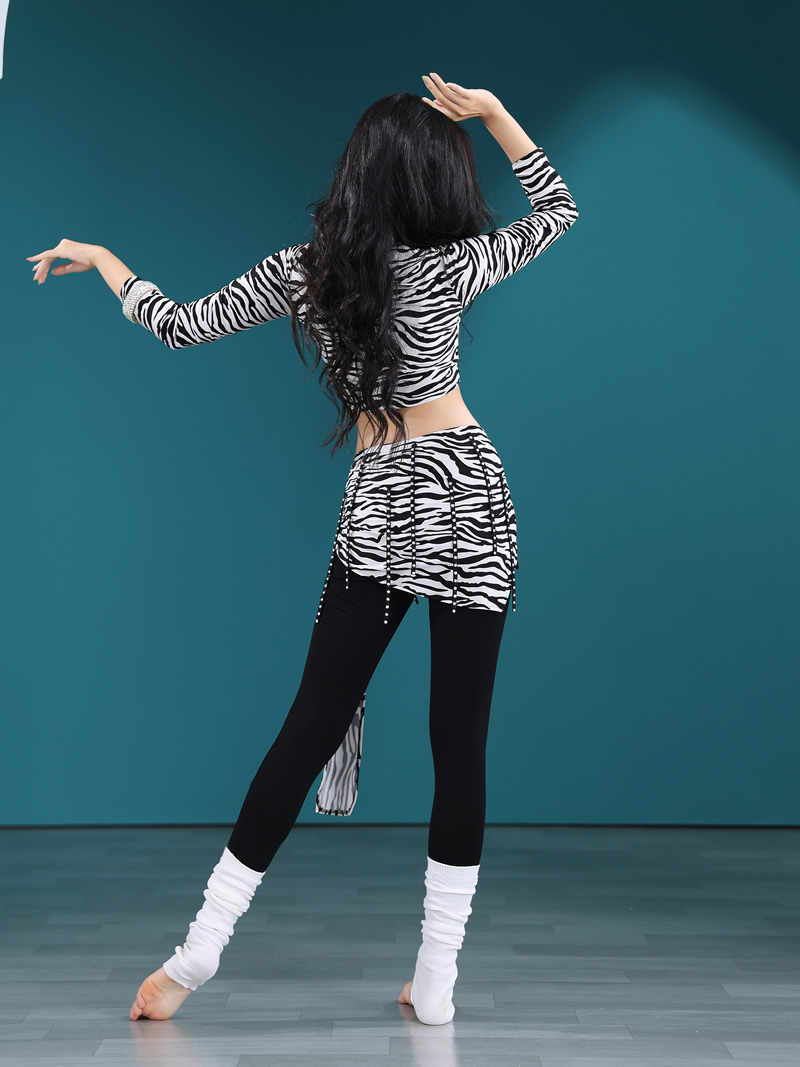 Picture of Dancer Belly Dance Practice Clothing Autumn and Winter New Oriental Dance Clothing Performance Clothing suit Trousers 5018