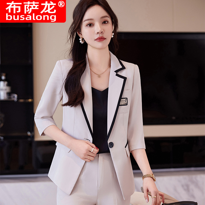 Picture of Casual Fashion Suit suit Pants Women's Spring and Autumn New Temperament Goddess Fan Professional Wear Small Suit Work Clothes