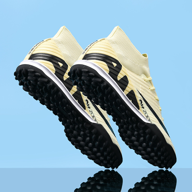 Cross-border foreign trade new football men's high-top football shoes spikes football shoes TF broken nails training shoes