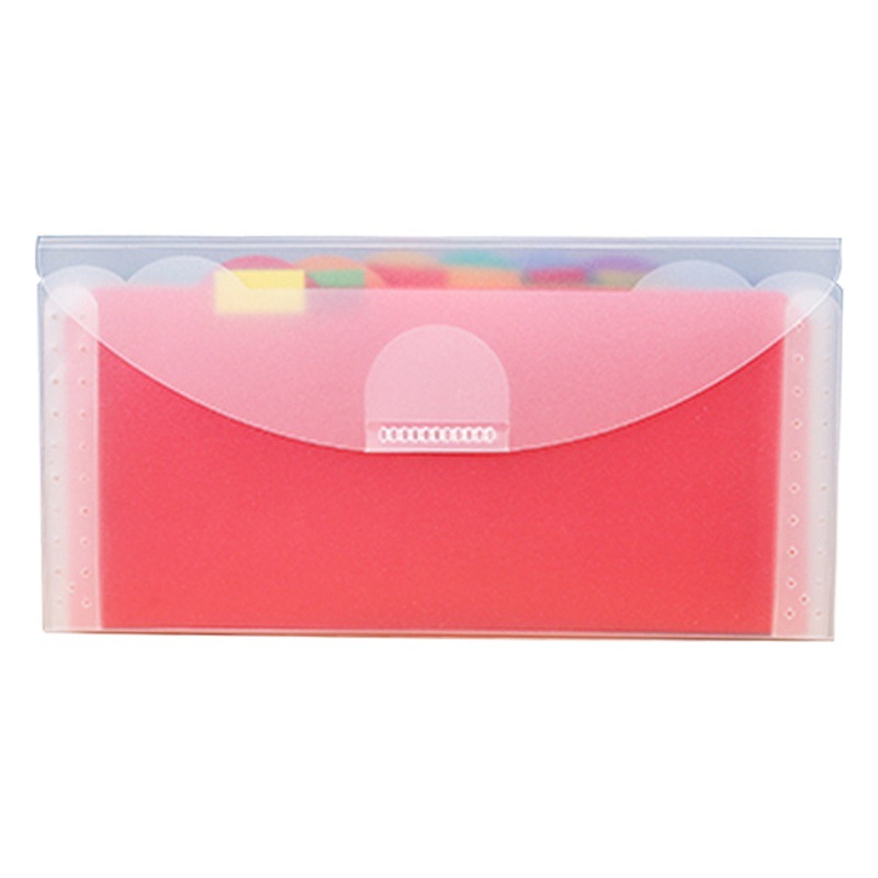 Cross-border new mini rainbow organ bag pp portable multi-layer folder bill storage file bag wholesale