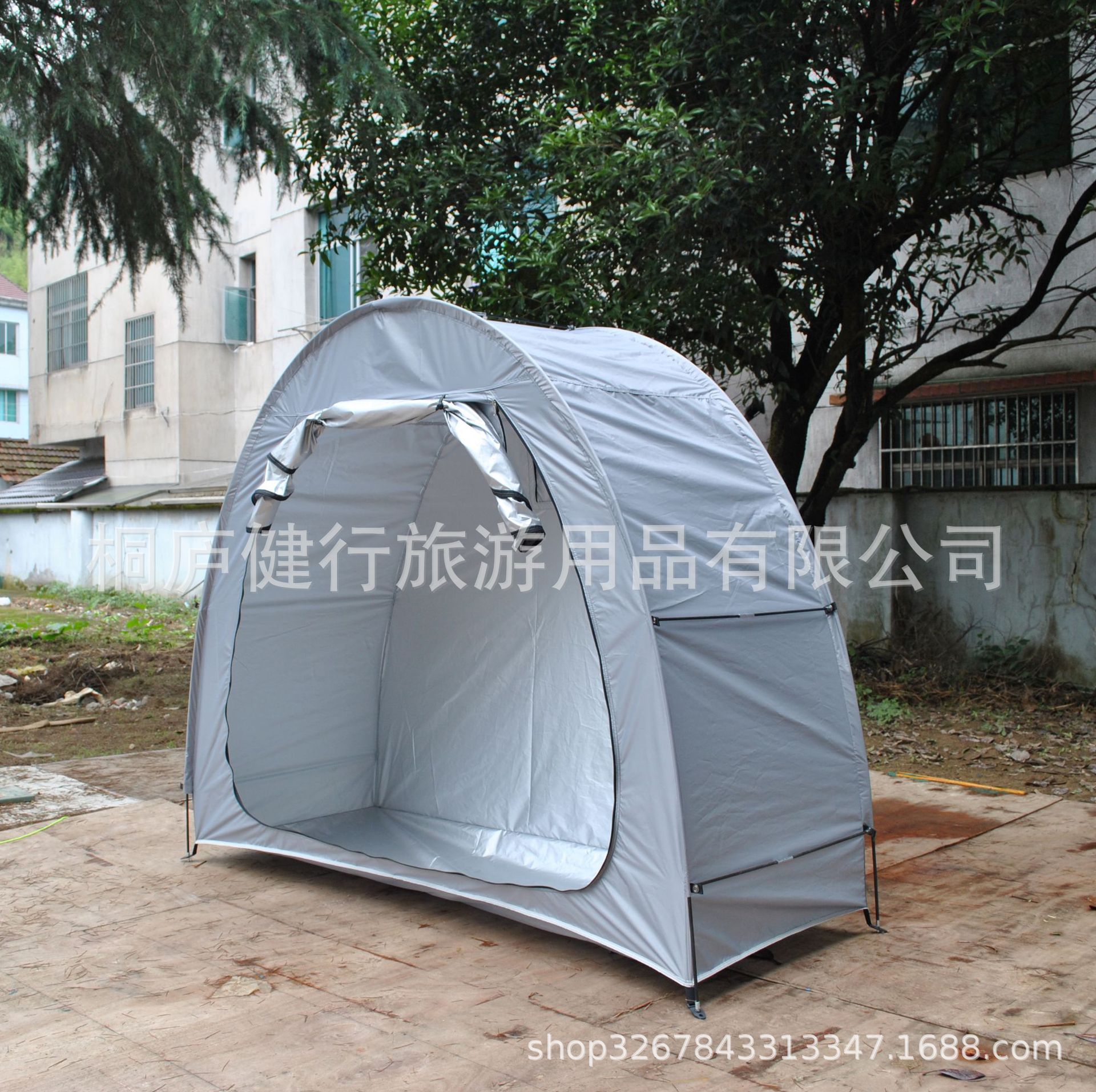 Picture of 50 foreign trade export printed logo, outdoor cycling tent, storage room tent single car shed tent