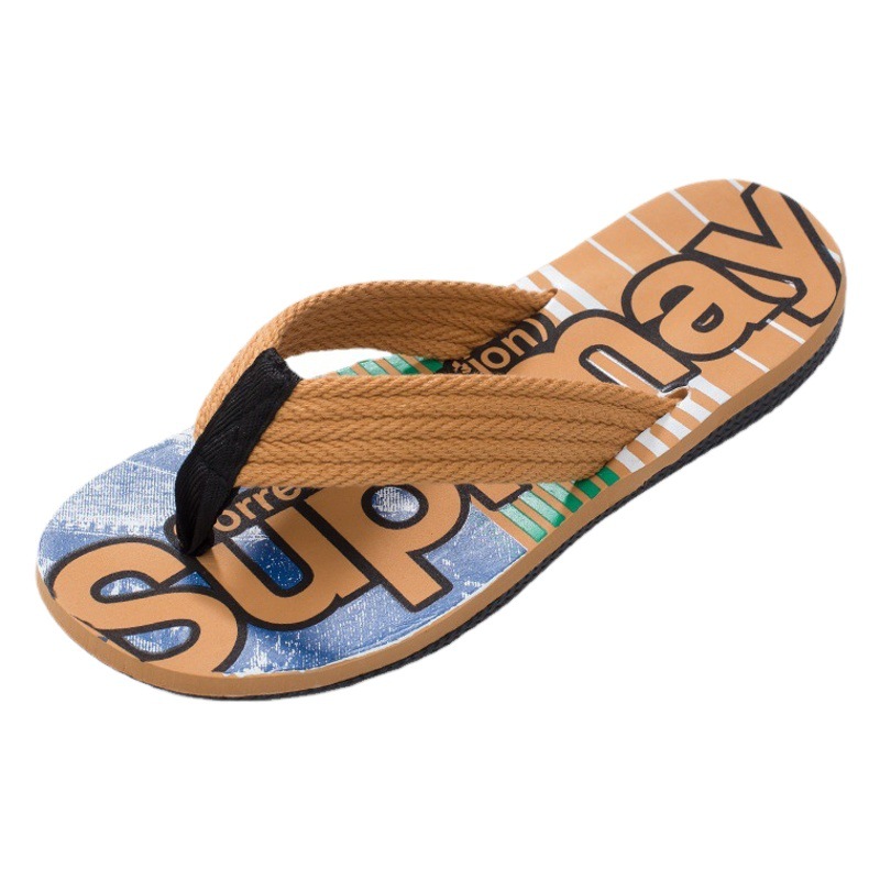 Southeast Asia Cross-Border New Trendy Thick-Soled Casual Beach Flip-Flops for Men, Suitable for All Seasons, Outdoor Fashion for Students