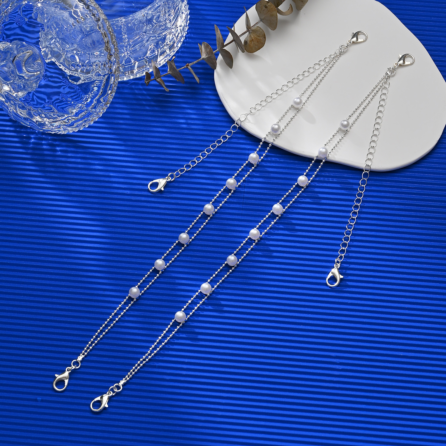Picture of South Korea Bride Clothing Accessories Double Row Pearl Bra Strap Wrapped Chest Invisible Underwear Strap Shoulder Tie Factory