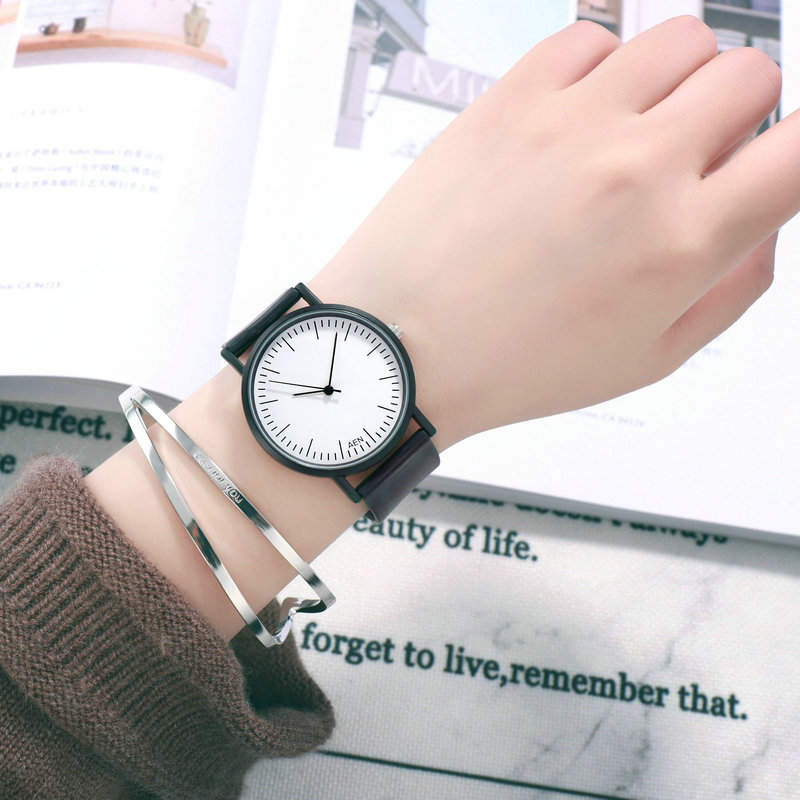 Picture of Popular Style Watch Female Student Korean Style Simple Fashionable Sports Casual Men's Atmospheric Retro College Style Couple's Watch