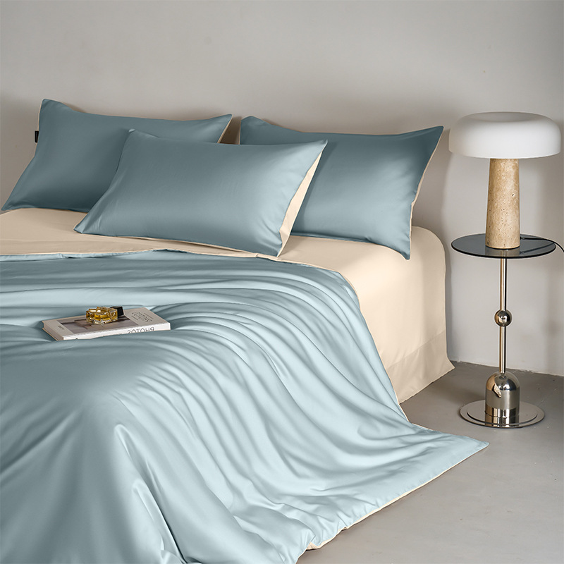 Picture of 120 cotton four-piece set 100 cotton quilt cover sheets high sense Xinjiang long staple cotton bedding