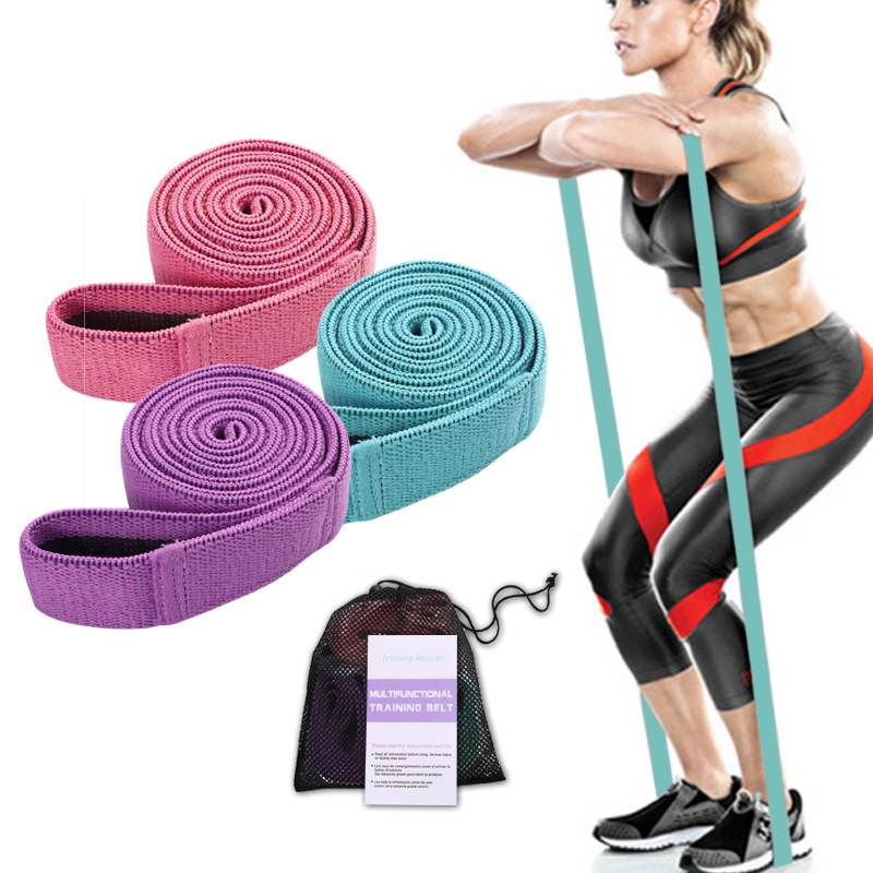 Picture of Cross-border in stock lengthened fitness resistance belt yoga tension belt sports women's elastic belt auxiliary belt knitting