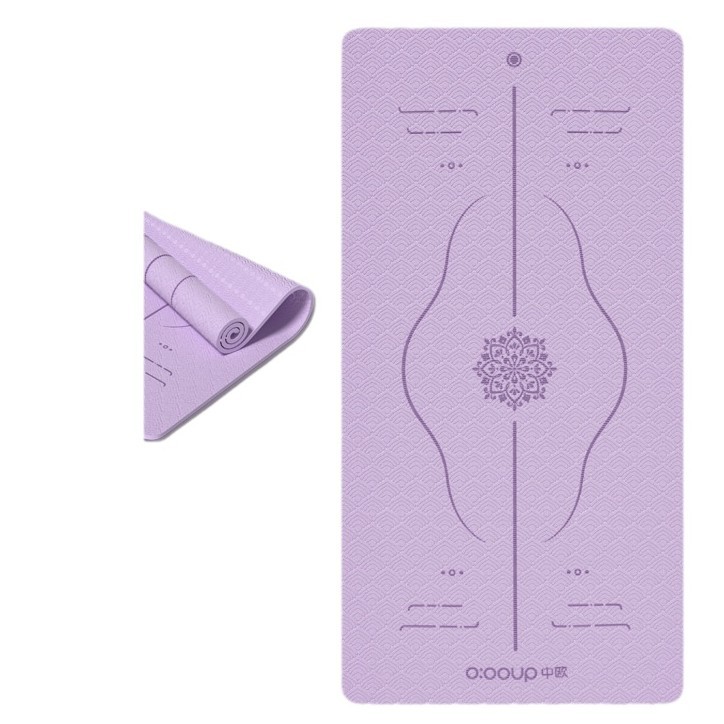 Picture of Gym Double-Layer Mat, Thickened 6-8mm Exercise Mat, Non-Slip Dance Mat for Men and Women, Home Wear-Resistant Tpe Yoga Mat