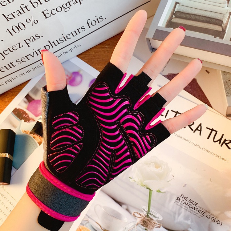 Picture of Fitness Gloves Women's Summer Half-section Thin Sunscreen Non-slip Ice Silk Driving Leakage Half-finger Cycling Gloves Women