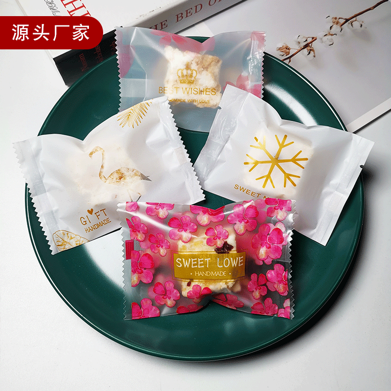 Source manufacturers snowflake crisp packaging machine sealing bag small packaging beef tart packaging bag biscuit quick sealing baking